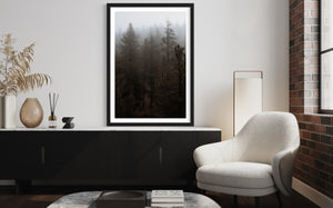 Photography wall art of trees