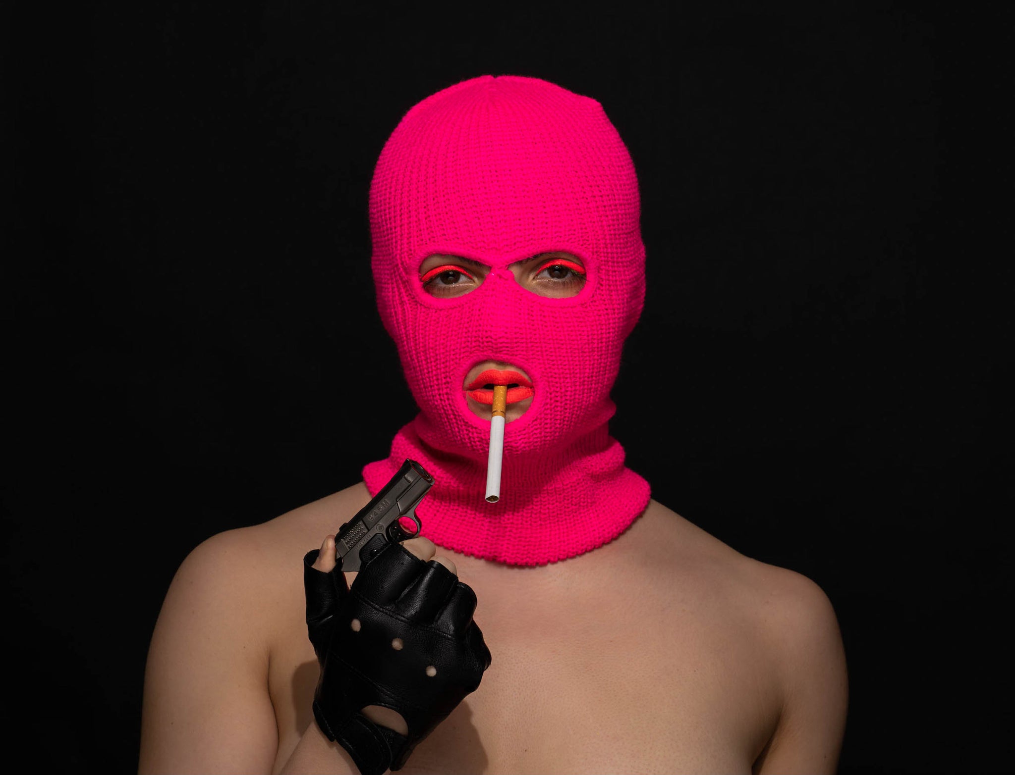 Punk Pop!- Pink With Gun - Korbin Bielski Fine Art